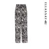 ELLASSAY Женские брюки широкого кроя из 100% шелка с деликатным принтом