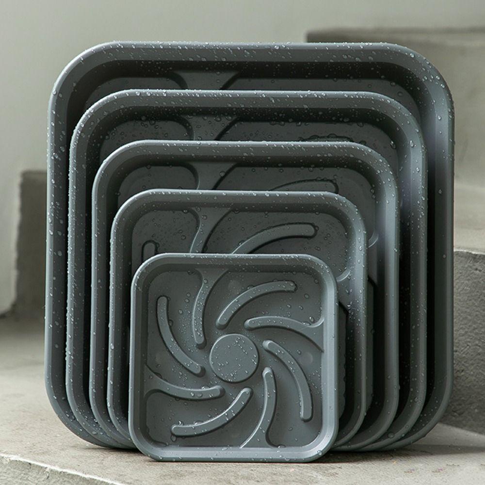 Durable Thickened Flower Pot Tray Breathable Anti-root Rot Water Tray Square Flower Tray Bottom Support