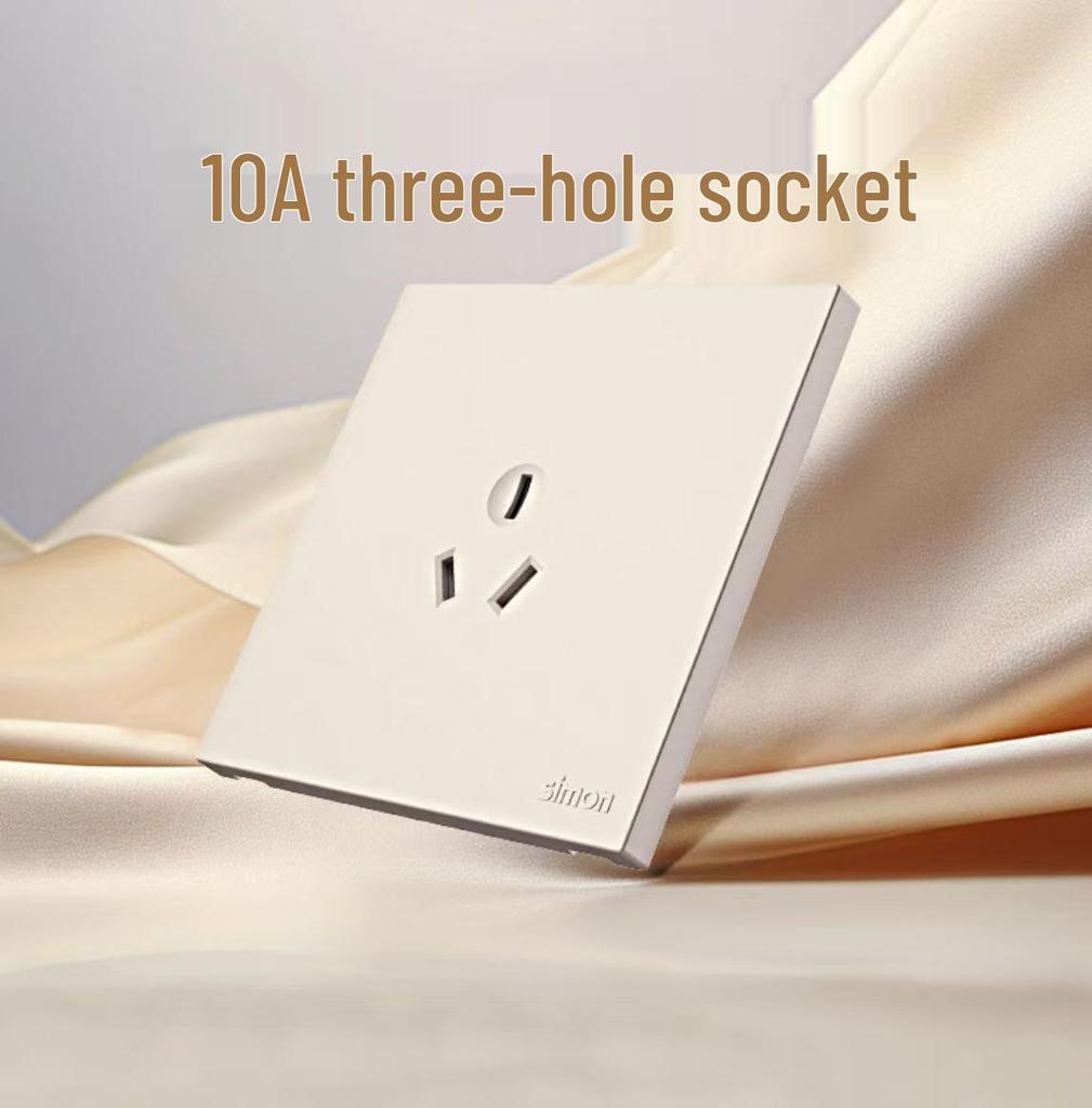 Simon i6Air Ultra-Thin Five-Hole 86 Type Switch and Socket for Home Decor