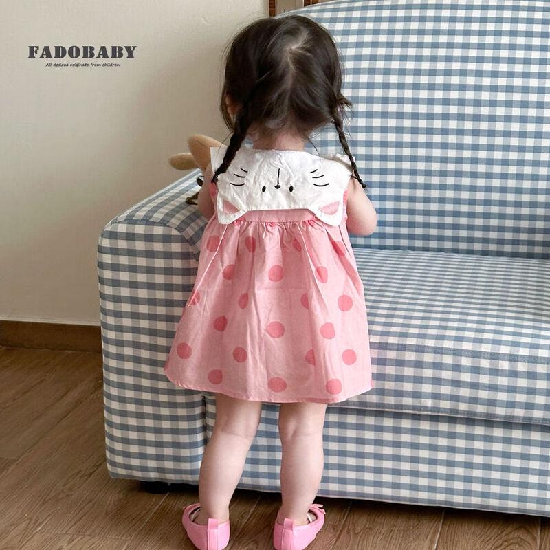 FADOBABY Детское платье-принцесса для девочек без рукавов с воротником-куклой и кошкой