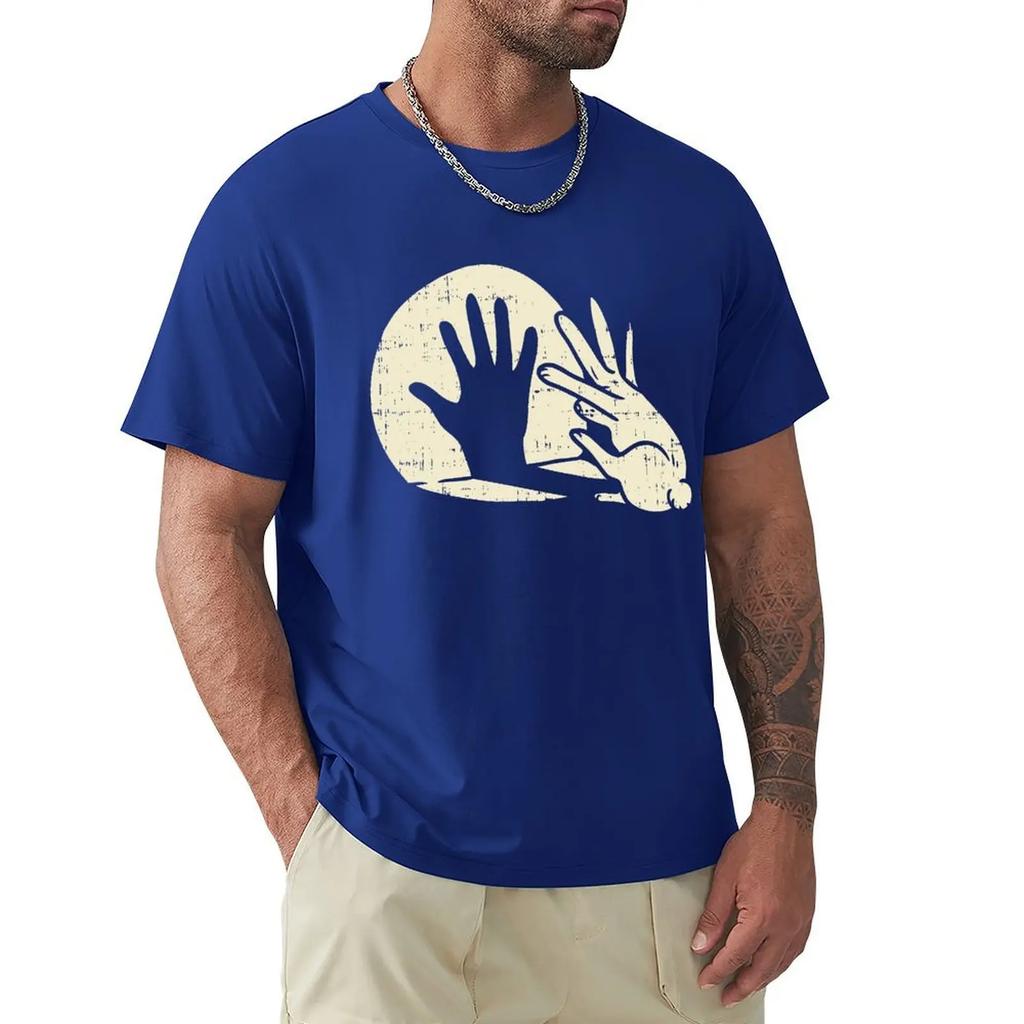 Забавная рубашка с кроликом, футболка с изображением кролика, любовника теней, игра в каламбур, подарочная футболка, облегающие топы, рубашки, преобладающая хлопковая мужская футболка