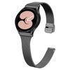 Миланский браслет для Samsung Galaxy Watch4 40мм 42мм/Watch4 Active 40мм 42мм/Watch4 Classic 42мм 46мм, черный сетчатый ремешок из нержавеющей стали