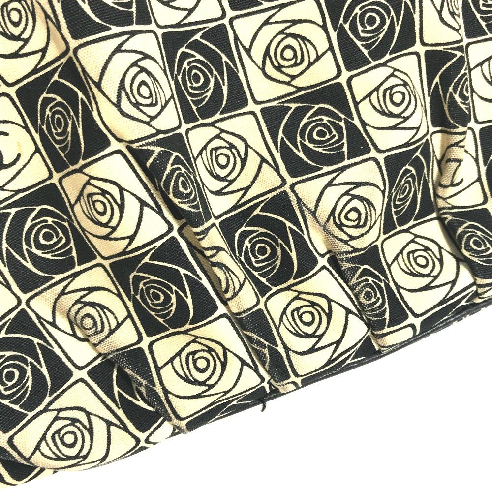 CHANEL Coco ball Camellia CC CC Mark Shoulder Bag Tote Bag Canvas Black/White
