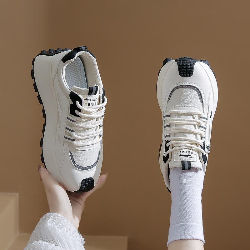 Новые папины кроссовки женские осенние студенческие спортивные беговые повседневные туфли на платформе с увеличением высоты