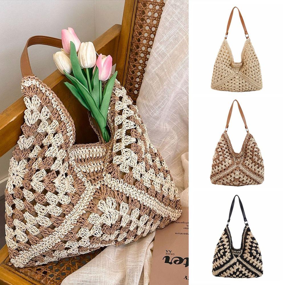 Beach Weave Shoulder Bag Leisure Women's Handbags Fashion Straw Crochet Bag Ladies/Girls