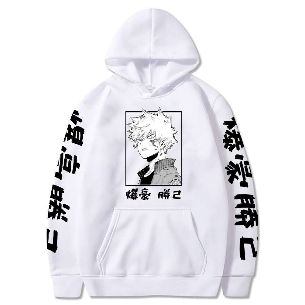 Толстовка Katsuki Bakugo для мужчин и женщин, толстовка с капюшоном My Hero Academia, толстовка с капюшоном и длинными рукавами, толстовка с капюшоном