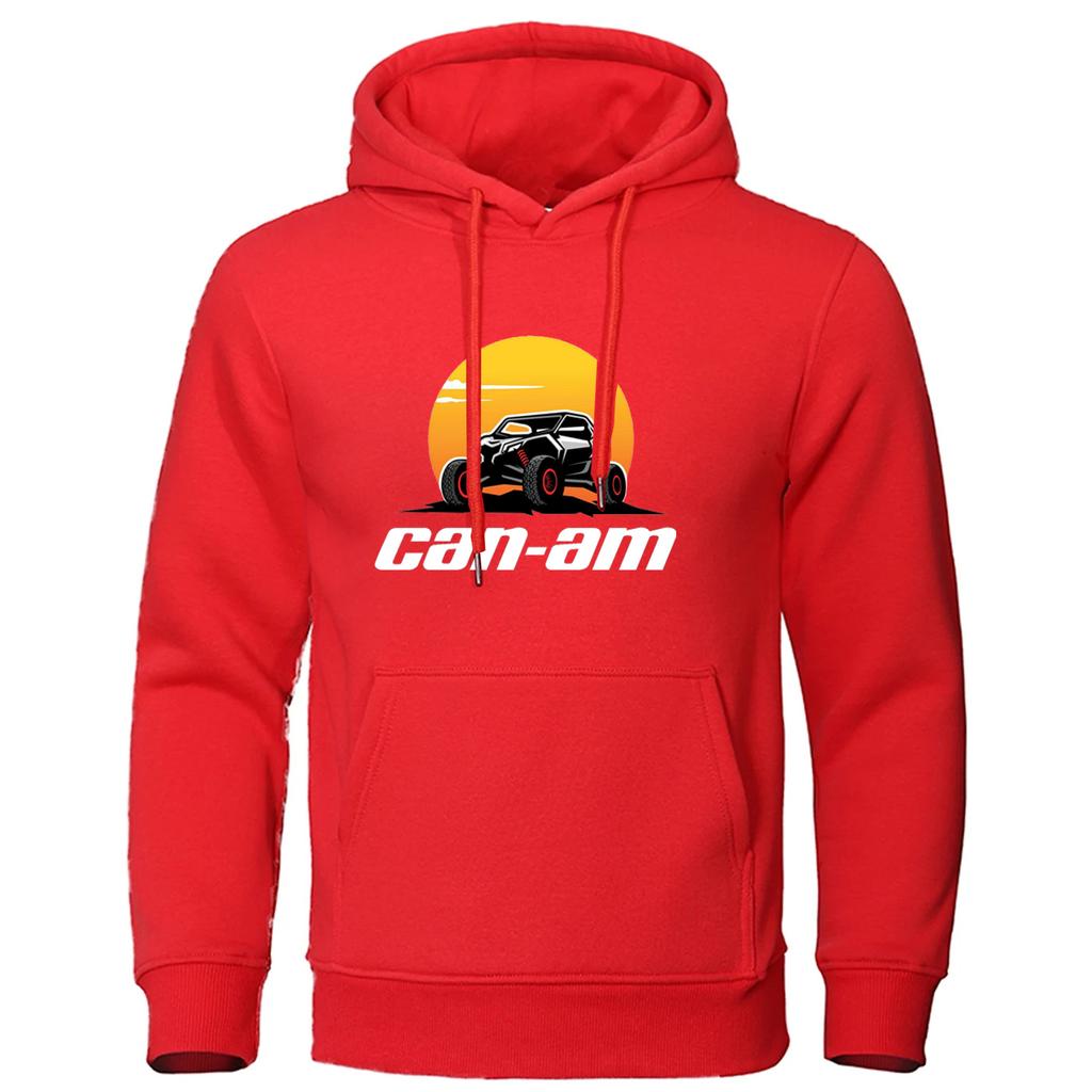 2025 Can Am Motorcycle New Spring and Autumn Hooded Sweatshirts Men's Hoodie Cardigan Solid Color Classic Jacket Clothing Tops