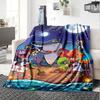 Zig & Sharko Theme Printed Blanket - Perfect for Couch, Bed, Travel & Outdoor Use | Machine Washable, Cozy & Durable.