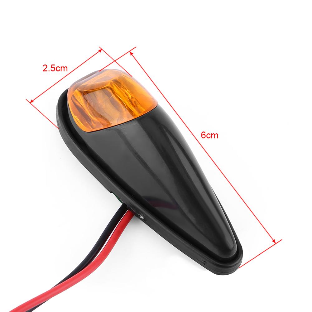 2pcs LED Motorcycle Flush Mount Turn Signal Light Motorbike Indicator Lamp Amber