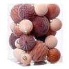 Premium Flocked Christmas Ball Set: 35-Piece Cross-Border Ornament Collection