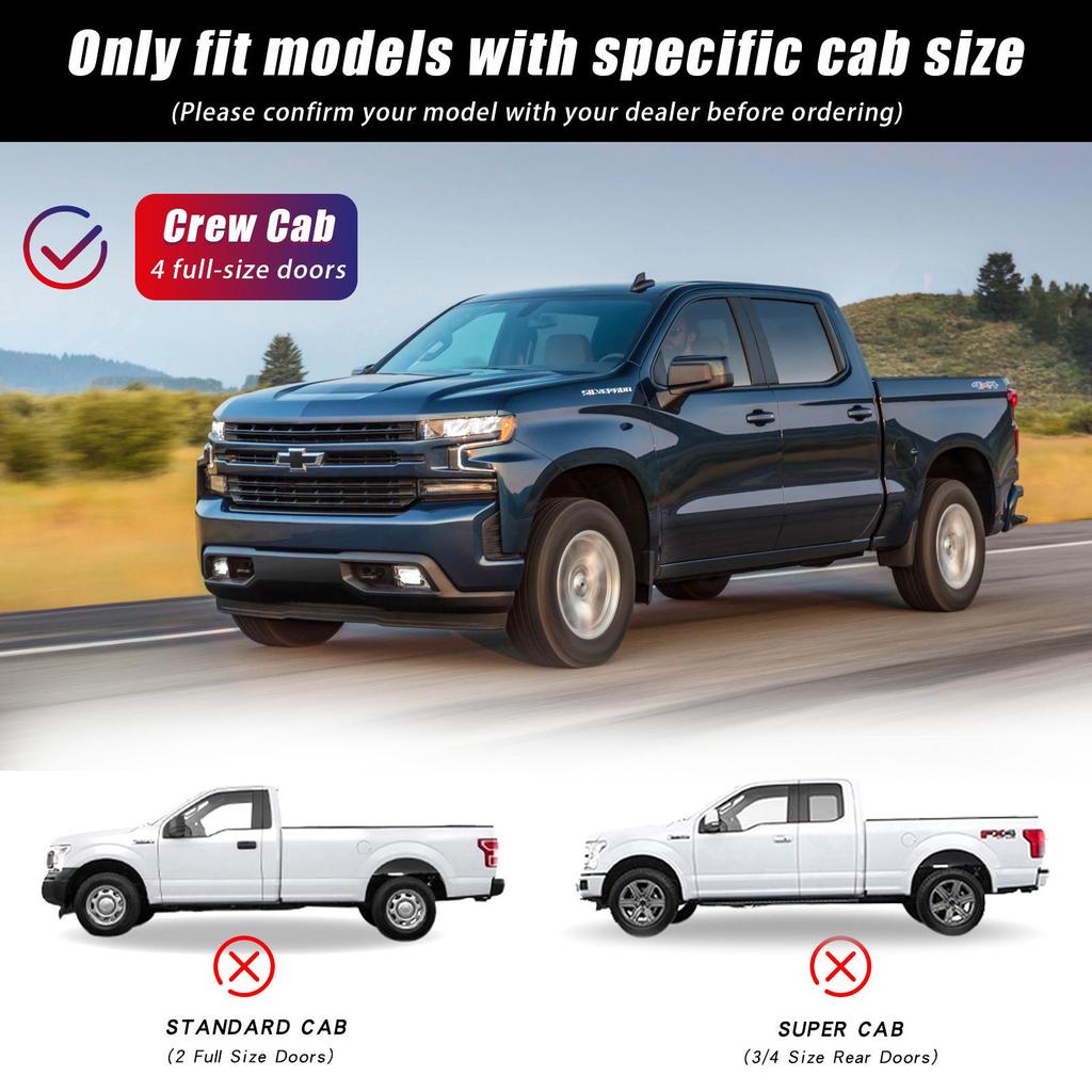 Универсальные боковые ступени для дверей грузовиков Chevy, Ford, Toyota, GMC, Dodge RAM и т. д.