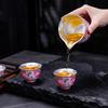 Chaxun 999 Silver-Plated Enamel Ceramic Kung Fu Tea Set