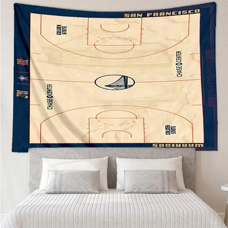 Golden State Warriors logo Tapestry for Bedroom Aesthetic Classroom Tapestries Wall Hanging for Living Room Dorm Office,Ideal Creative Gift