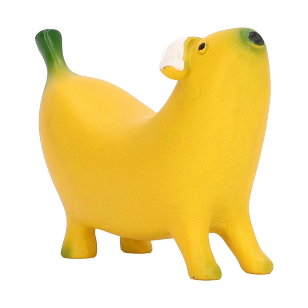 Resin Banana Dog Sculpture Lightweight Banana Dog Figurine For Home Desktop