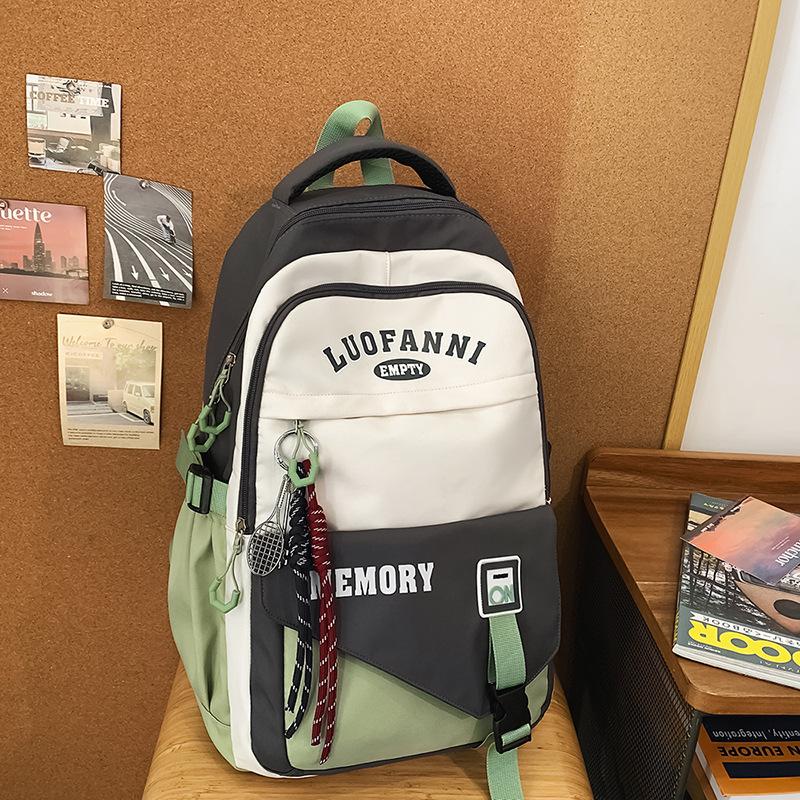 Schoolbag New Burden Reduction Backpack Girls Korean Edition Campus Junior High School Student High School Student School Bag Men's Large Capacity