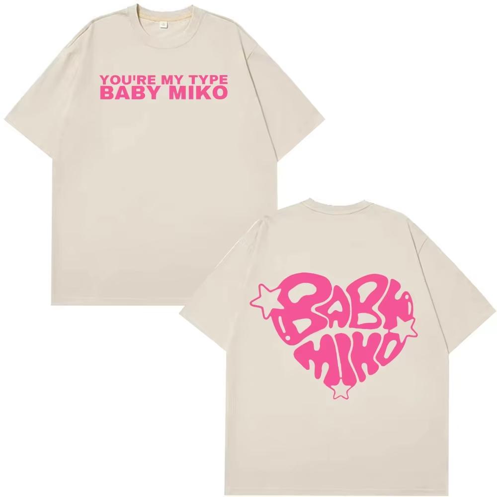 Young Miko Baby Miko Merch Fans T Shirts Unisex Women Fashion Aesthetic Shortsleeved Cotton Tshirt Summer Oversized Unisex Tshirts