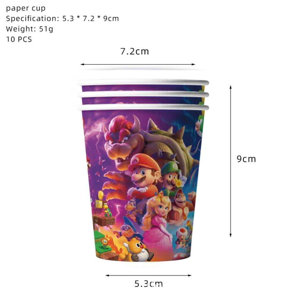 Набор посуды Super Mario из 51 предмета, включая Баннер, Скатерть, Воздушные шары, Топперы для торта