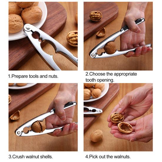 Walnut Cracker Heavy-duty Zinc Alloy Nut Cracker Tool Convenient Ergonomic Design Nut Opener for Home