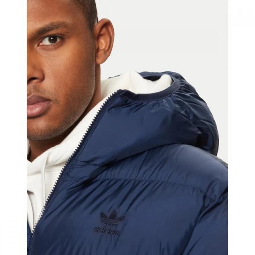 Унисекс однотонная стеганая куртка с капюшоном Iy3397