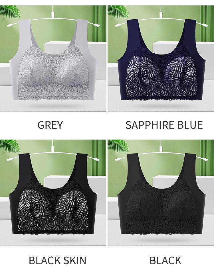 Кружевной пуш-ап бюстгальтер для сна большого размера - без косточек, тонкий и сексуальный жилет