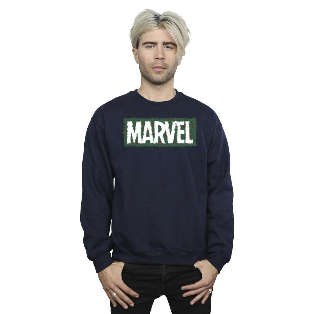 Marvel Mens Holly Logo Sweatshirt