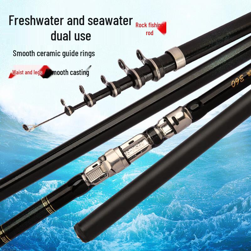 iosn Ultra-Light Fiberglass Dual-Use Fishing Rod