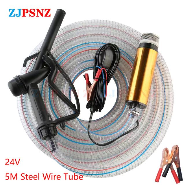 Electric Transfer Pump Diesel Sewage Water Oil Car Camping Fishing Submersible Transfer Pump Kit Pumping Electric Pump 12V 24V