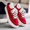 Men's Casual Board Vulcanized Canvas Black New Students Comfortable Non Slip Shoes Solid Color Sports Shoes Outdoor Red