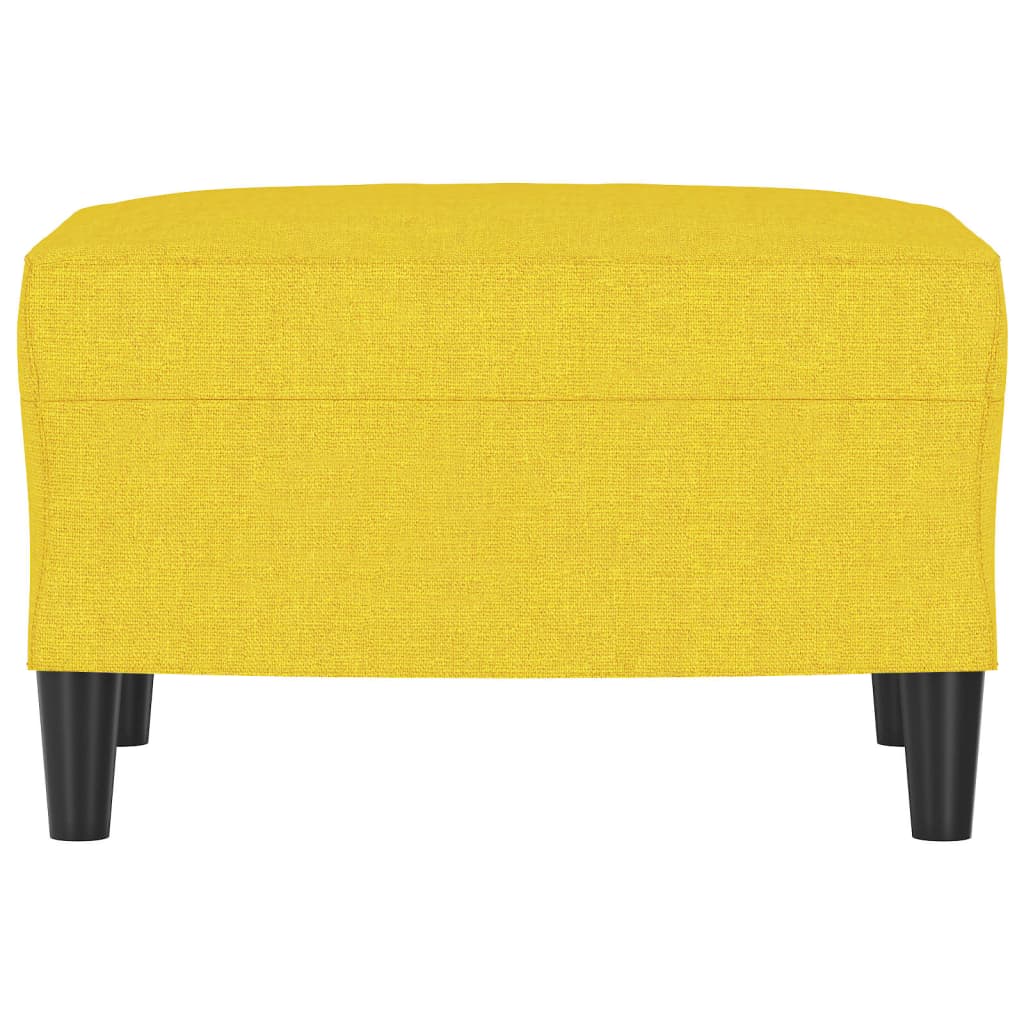 Footstool Light Yellow 60 x 50 x 41 cm Fabric