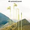 Проводные внутриканальные 4D стерео Hi-Fi музыкальные наушники-гарнитура 3,5 мм с микрофоном для телефона ПК