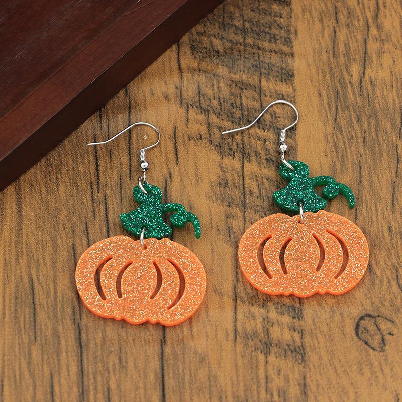 Halloween Earrings Skull Spider Pumpkin Ghost Black Cat Spooky Funny Women Jewelry