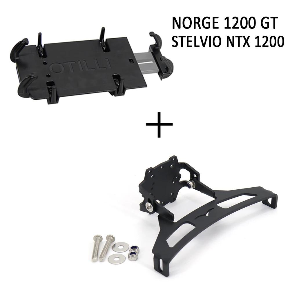 For GUZZI NORGE 1200 GT 4V STELVIO NTX 1200 Motorcycle Accessories Phone Holder GPS Navigation Bracket Front Stand Mount