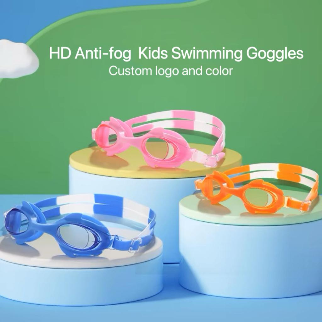 High Quality Adjustable Strap Swimming Goggles for Kids Waterproof with Anti-Fog Feature No-Leak for Boys and Girls