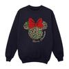 Mens Minnie Mouse Leopard Christmas Sweatshirt