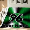 1PC Hannover 96 Custom Name Patterned Flannel Blanket Suitable For All Seasons for Home Decor Warmth and Comfort Gifts Holiday Present
