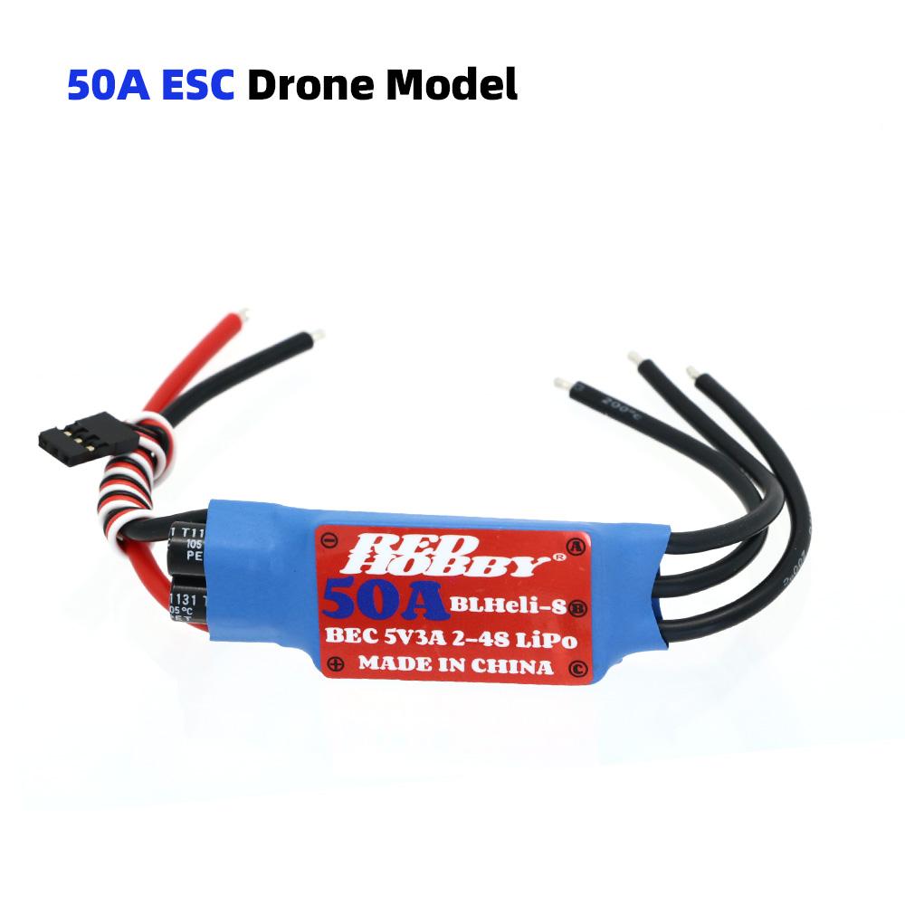 RedHobby Bidirectional BLheli-S 50A 2-4S Brushless ESC for RC Airplane Car Ship Pneumatic Underwater Propeller