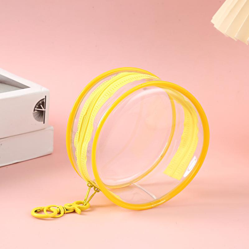 12*12cm Display Portable High Transparency Cute Doll Storage Bag Fashion Accessories Circular Design Pendant 9 Colors