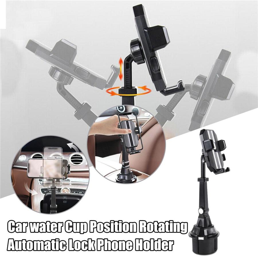 Height Adjustable Cell Phone Bracket Car Cup Holder Mount Cradle Stand Universal