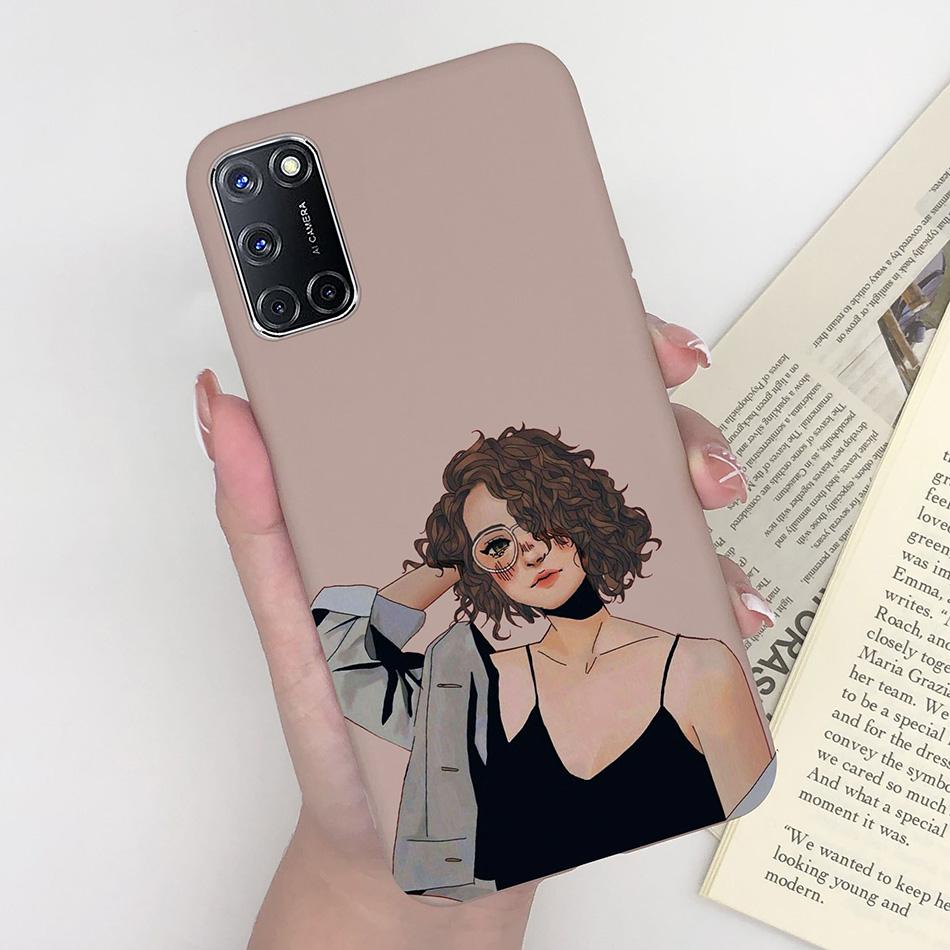 Чехол для Oppo A52 A72 A92 Мультяшный Силиконовый Чехол Сердце Нарисованный Чехол Для Oppo A72 A52 A 52 A 72 A 92 OppoA52 OppoA92 Чехол для Телефона