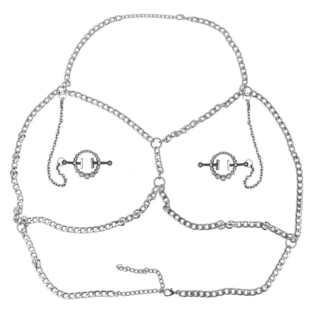Nipple Clamps with Chain Nipple Stimulator Flirting Nipple Clamp Sex Toys for Couple