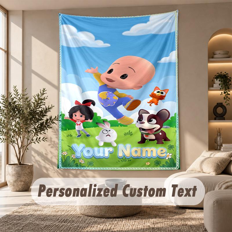 Cleo & Cuquín Tapestry, Personalized Custom Text, Wall Hanging Tapestry For Living Room Home Wall Decor