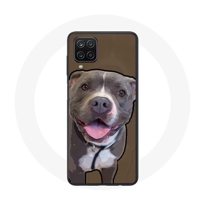 Case for Samsung Galaxy A22 4G Pitbull Dog White Gray