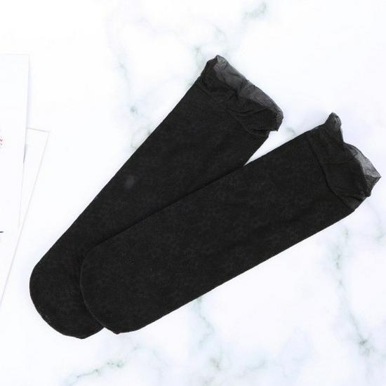 Чулки кружевные невидимые средней длины: Женские тонкие кружевные короткие чулки весна-осень