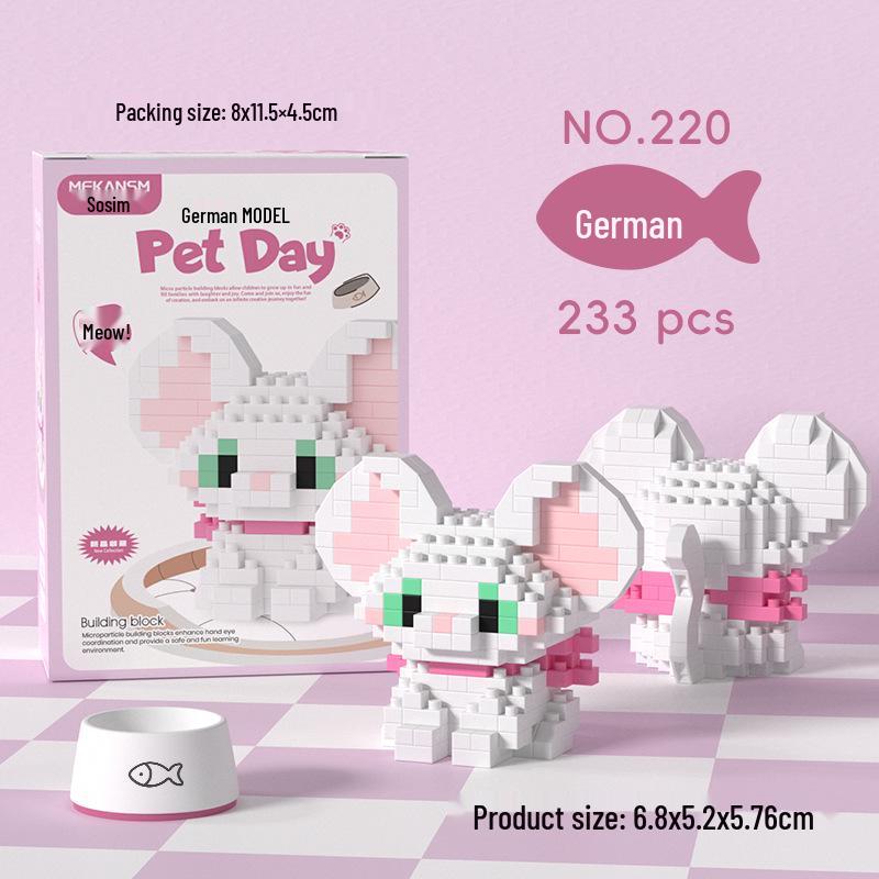 Микро Мини Строительные Блоки: Шиба-ину, Тедди, Корги, Кот, Корова Набор плюшевых игрушек в подарок