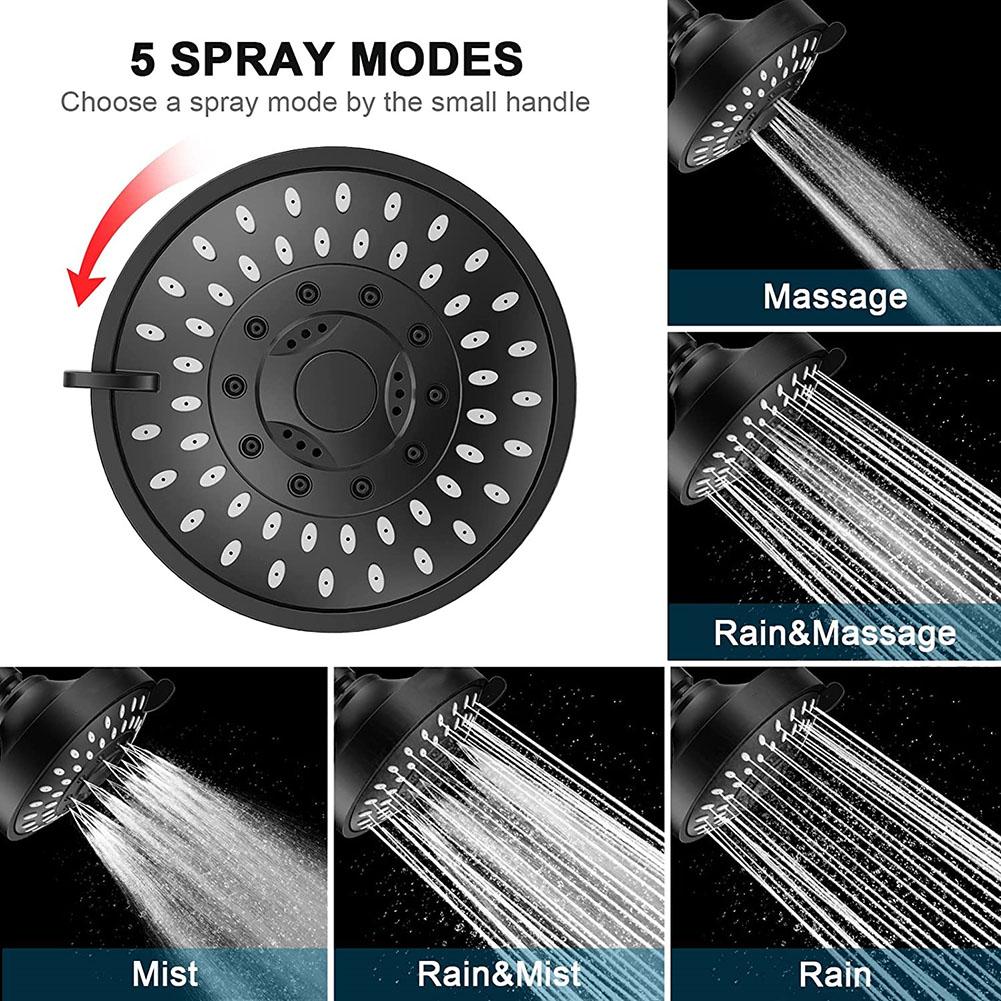 4-Inch Shower Head Top Spray Shower Head Rotatable Adjustable Five-Speed Water-Saving Bathroom  Concealed Shower Top Spray