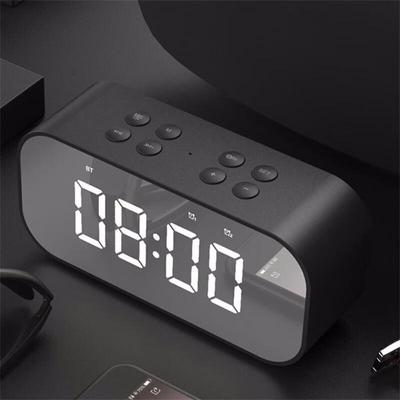 Зеркальная Bluetooth-колонка с будильником, штепсель CN (адаптер в комплекте)