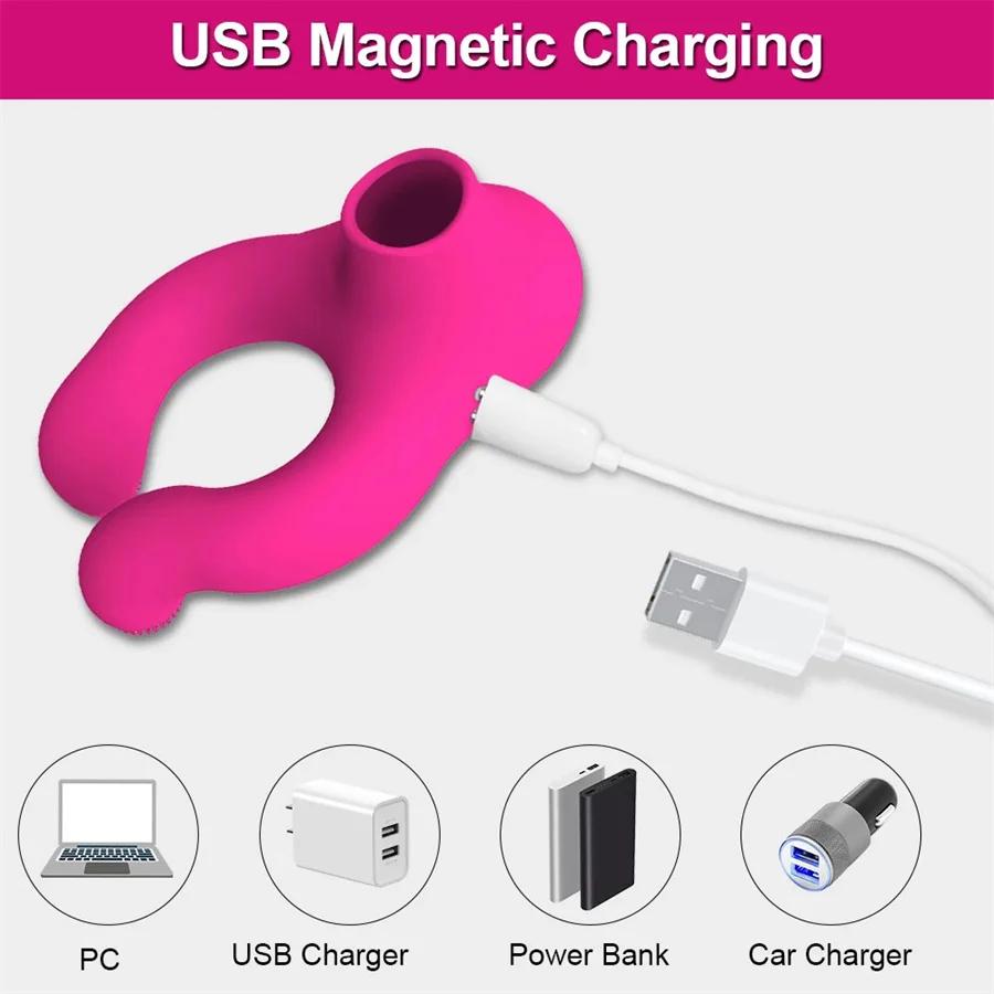 Вибрирующее кольцо на член Задержка эякуляции Кольцо на пенис Вибратор Клиторальный лизание Сосание Вибратор Секс-игрушка для пар Товары для взрослых