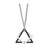 Men Necklace Triangle Square Pendant Necklace Dating Work Party Versatile Style Necklace Clothing Accessory