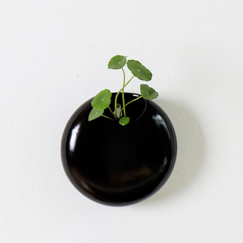 1шт керамический цветочный горшок аксессуары для цветочной композиции настенный цветочный горшок круглая настенная подвесная ваза 11.3x11см