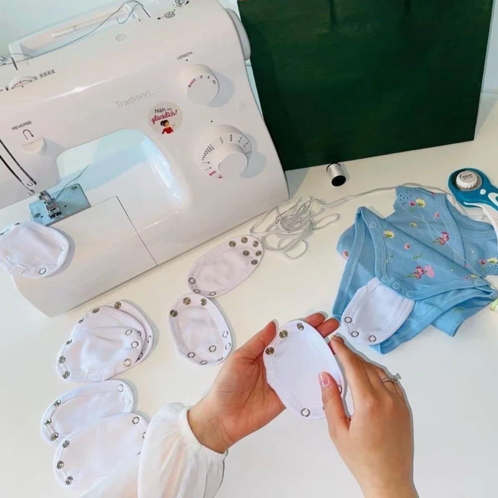 5pcs Cotton Baby Bodysuit Extender Soft Super Utility Lengthen Pads White Bodysuit Extension Strap Baby Infant Romper Partner